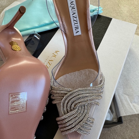 AQUAZZURA Gatsby 105 Slingback Bridal Heel - Picture 5 of 7